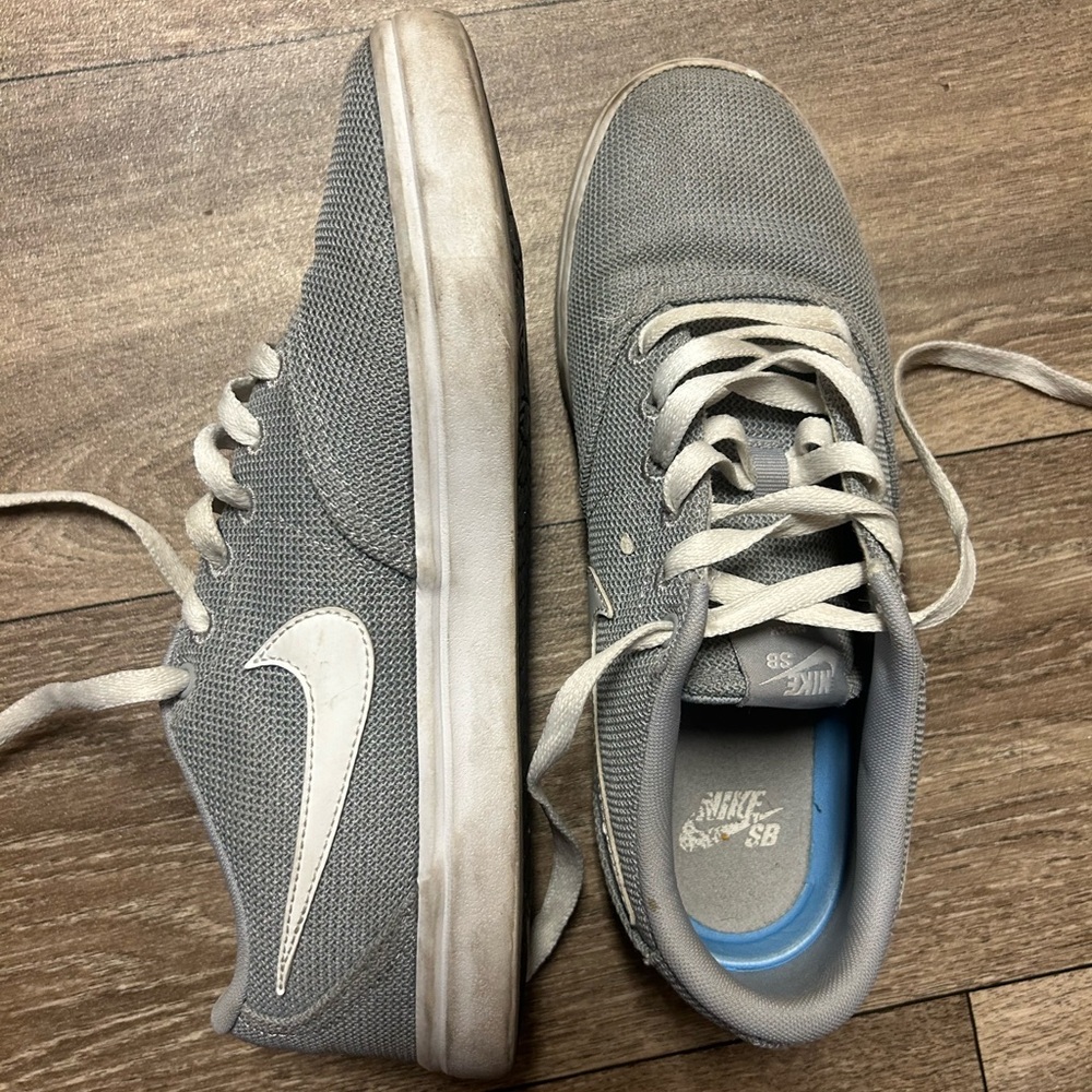 Nike Gray and White Athletic Shoes